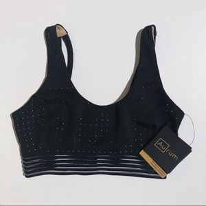 Black Aurum Breath Out Sports Bra